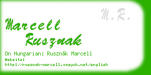 marcell rusznak business card