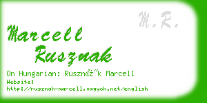 marcell rusznak business card